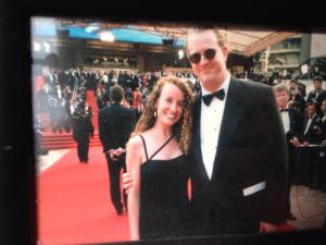 Matt Myers on the red carpet at Cannes with his wife Jacqueline Bussie