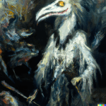 DALL·E 2022-08-25 10.53.20 – The skeksis from dark crystal as painted by Gustave&nbsp;Moreau